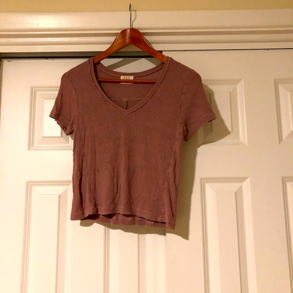 PST Los Angeles v neck shirt